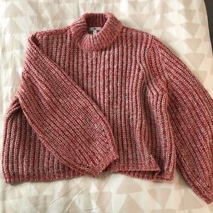 Cropped red knitted sweater - bp women’s small